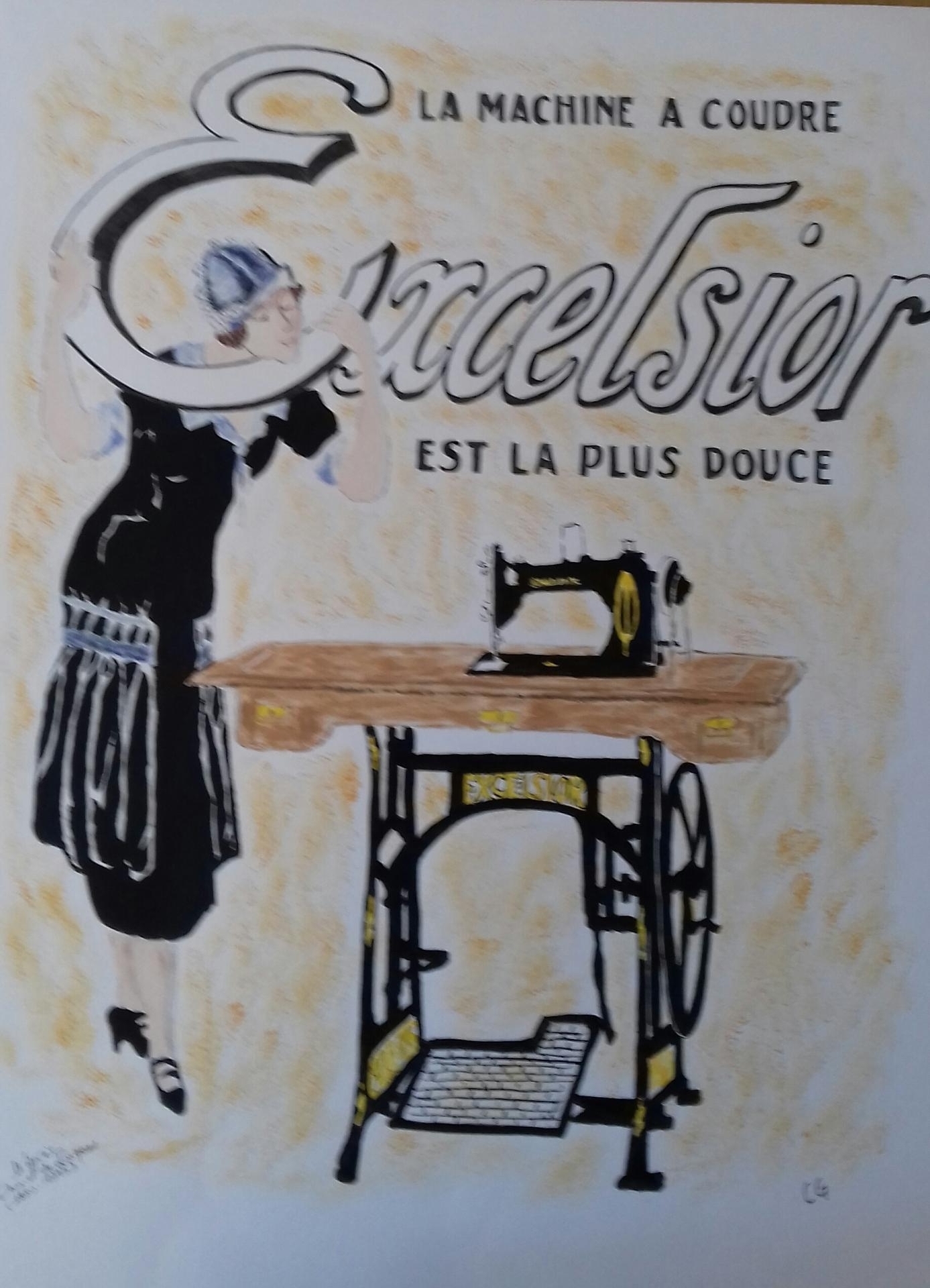affiche vintage excelsior